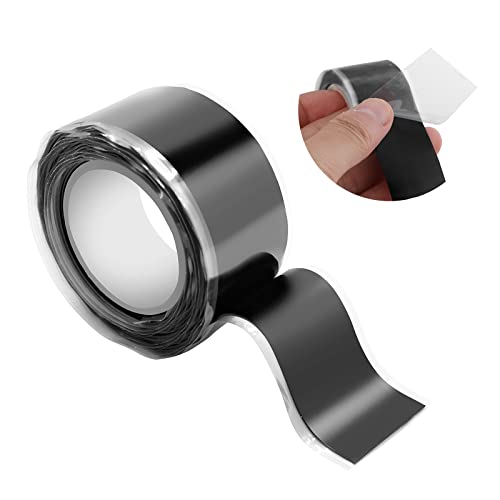 Ruban en Silicone Auto Fusionnant, Bande Silicone Autosoudantes, Bande Silicone Autofusible, Ruban Silicone Auto Amalgamant, Ruban Silicone Noir, Ruban Adhésif Isolant et Bande d'étanchéité