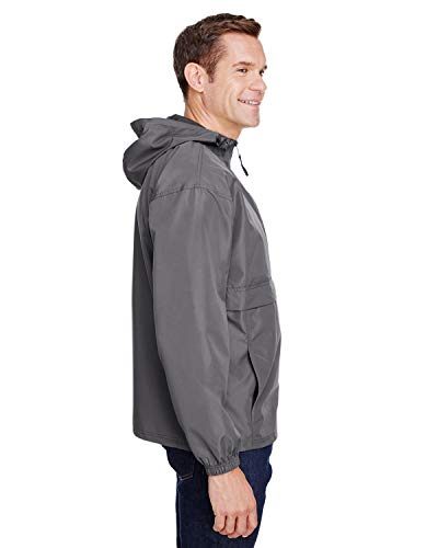 Champion Mens Packable Anorak 1/4 Zip Jacket (Co200) -Graphite -M #TOP2
