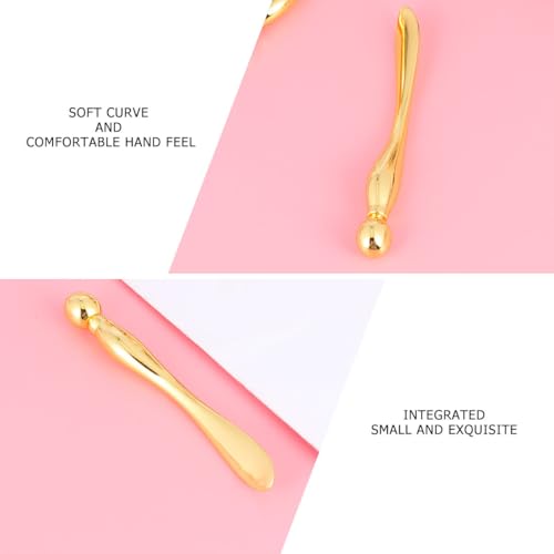 DIYEAH 2pcs Gold Eye Massage Sticks Alloy Eye Cream Roller Facial Skin Care Tools for Wrinkle Reduction - Image 8