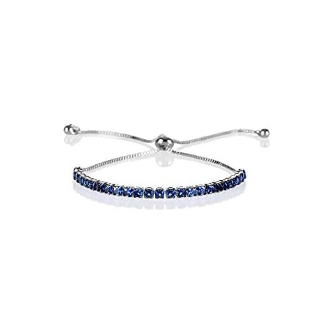 ZAVANA Adjustable Silver Bracelet with Blue Stones Cover