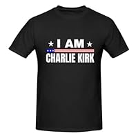 I AM Charlie Kirk Shirt Hero Charlie Kirk Men's T-Shirt Short Sleeve Tees X-Large Black
