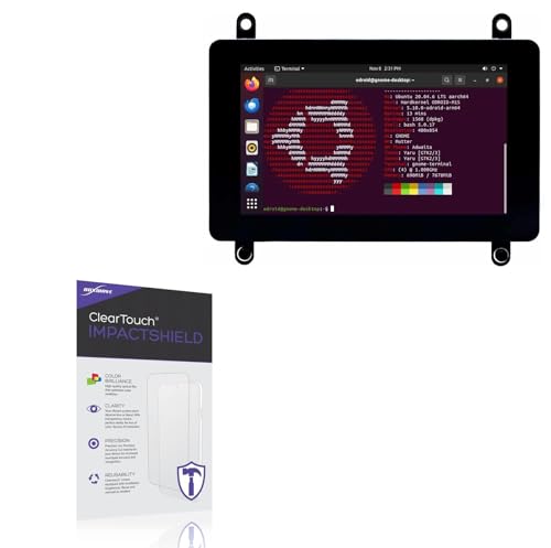 BoxWave Screen Protector Compatible with Odroid VU5S MIPI LCD (5 in) - ClearTouch ImpactShield (2-Pack), Impenetrable Screen Protector Flexible Film