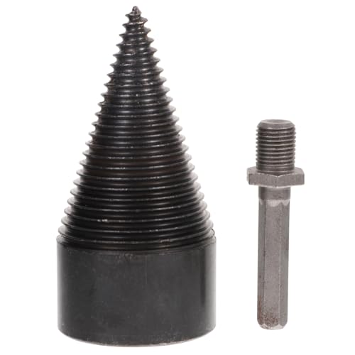 iplusmile Broca Divisor de Leña Acero Resistente para Taladros Diseño de Rosca Profunda para Astillado Eficaz de Madera Nogal y Roble Herramienta Duradera para Doméstico Aire