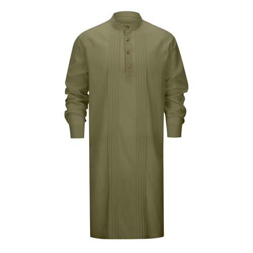 Coupe ample confort optimal avec la robe longue lin homme contre la transpiration