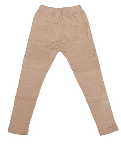 Image of IndiWeaves Girls Combo Pack of Warm Wollen Printed and Solid Leggings for Winters (Green,Beige,Dark Grey,Red,5-6 Years) Pack of 4