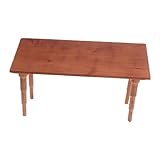Artisanat du bois : fabriquée en bois de cerisier, cette table à manger miniature en bois présente une finition lisse et un grain naturel, ajoutant de la sophistication à votre maison de poupée, table de jeu de maison de poupée, table à manger miniature de maison de poupée