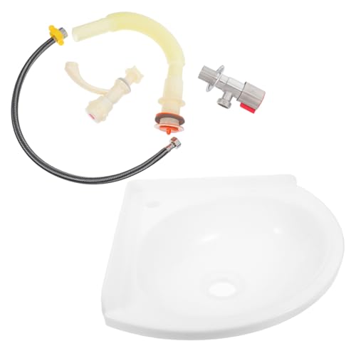 Holibanna Lavabo Triangular Compacto para Esquina para Oficinas y Instalación y Material Duradero