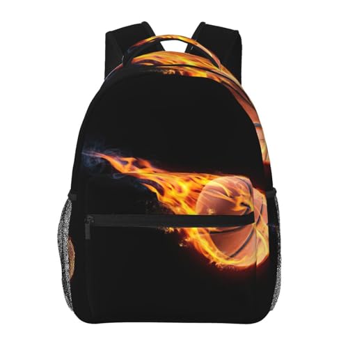 Sac à dos voyage toile Basketball On Fire Noir taille unique mixte