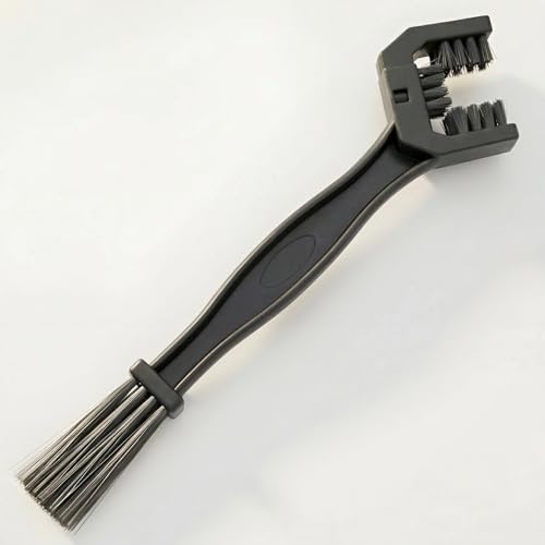 Image of 1 Piece Bike Chain Cleaner Brush | Soft & Long Bristles | Multi-Purpose Chain Cleaning Tool for Quick Cleaning of Motorcycles & Cycles | Durable, Reusable 3-Sided Chain Brush for All Bikes