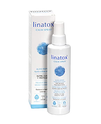 Linatox Calm Spray 150ml - Alivio rápido del picor y la irritación de la piel - Uso diario como Aftersun para todo tipo de pieles y edades. Testado dermatológicamente y pediátricamente.