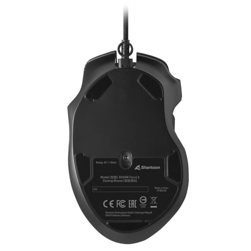 SHARK Force 3: il mouse da gioco definitivo con 12.800 DPI, 8 pulsanti e illuminazione RGB - Ergonomico e adatto a tutti i tipi di impugnatura - Mouse gaming - Immagine 8