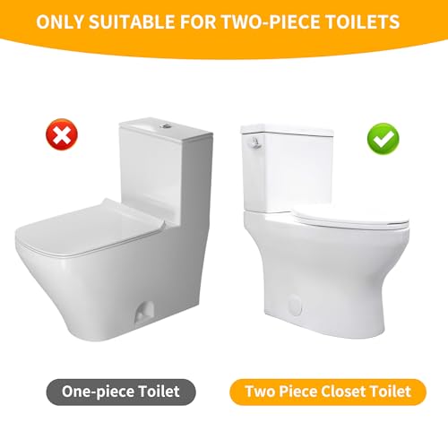 Universal Toilet Tank to Bowl Bolt & Gasket Replacement Kit Tank Repair Kit Includes 2\" & 3\" Rubber Seal Gaskets, Extra-Long Brass Plated Bolts, Washers, Nuts, Fits Most 2-Piece Toilets
