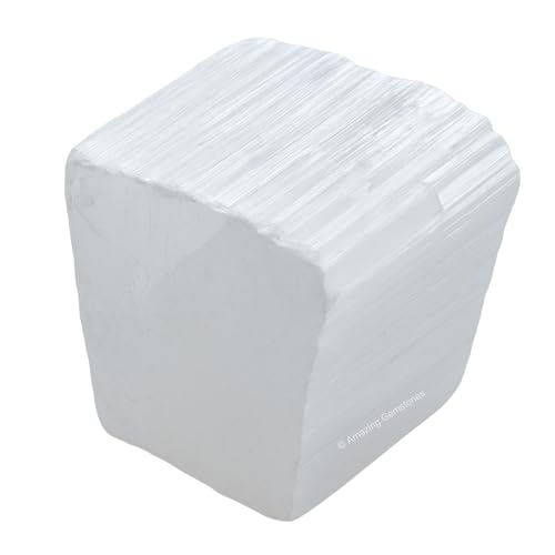 Image of Amazing Gemstone 2 Pieces Selenite Raw Crystals and Healing Stones, Natural Rocks for Tumbling and DIY Raw Stones and Crystals
