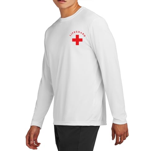 Lifeguard Staff 100% Polyester Long Sleeve T-Shirt - UPF Sun Protection Moisture Wicking - Unisex Employee Sizing4