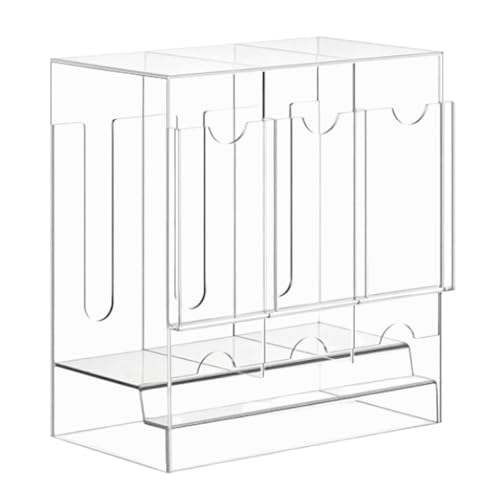 Boîte de rangement 3 compartiments en acrylique transparent construction robuste 22x