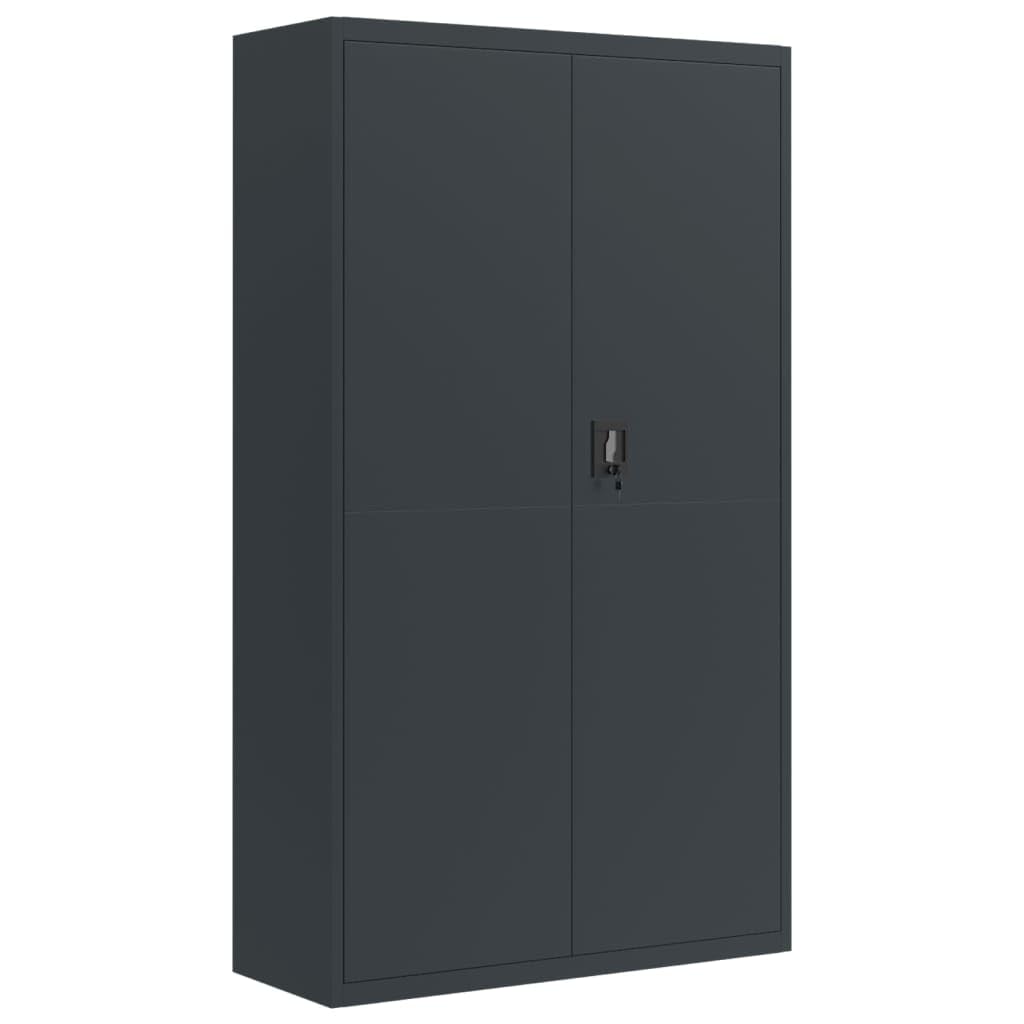 Armadio archivio in acciaio grigio, 105 x 40 x 180 cm