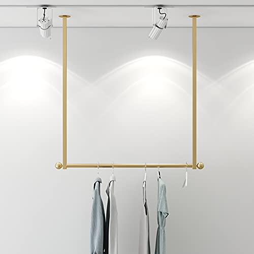 Support à vêtements moderne en U suspendu au plafond en métal - 2