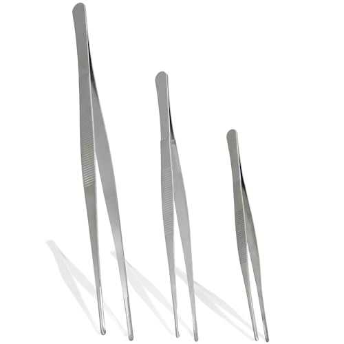 image for Bonsicoky 3Pcs Stainless Steel Tweezer Set (8