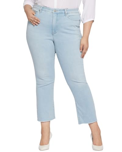 NYDJ Women's Plus Size High-Rise Slim Bootcut Ankle W/Fray In Brightside