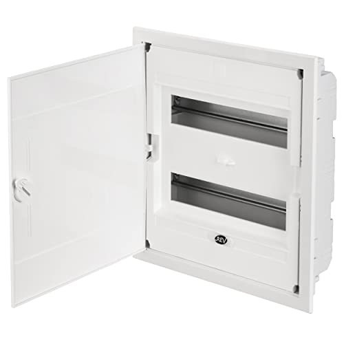REV Ritter 0515502555 - Caja de distribución con tapa (2 fila), color blanco Cover