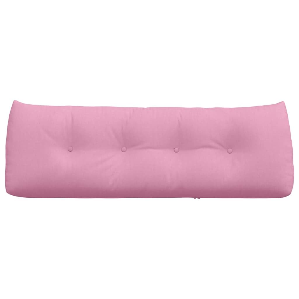 Moderno cuscino per la schiena rosa, 140 x 24 x 50 cm, in tessuto vellutato con design ergonomico e imbottitura in poliestere, con cerniera per una facile pulizia, ideale