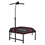 [page_title]-AsVIVA Fitness Trampolin TP01-SET inkl. Computer, Pulsgurt + Handyhalterung, mit 3-Fach höhenverstellbarem Griff, Max bis 120kg Nutzergewicht, Indoor Outdoor Trampolin für Jumping