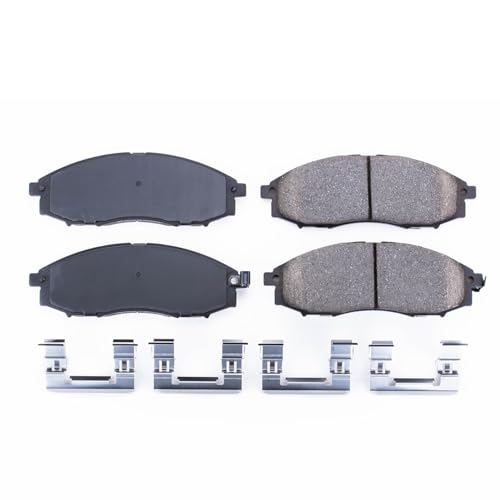 Image of PowerStop Front Brake Pads for Nissan Frontier 2003-04 | Nissan Xterra 2000-04 - Z17 Ceramic Brake Pads with Installation Hardware, 17-830