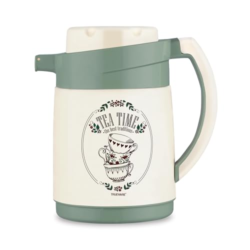 Image of Trueware Aqua Jug Insulated Flask - 750 Ml | Insulated Tea Pot Kettle Inner Steel Outer Plastic | Hot & Cold | Food Grade Plastic | Lightweight BPA-Free | Wide Mouth Design | Ideal for Office, Travel