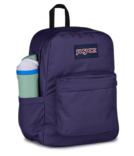 Image of JanSport SuperBreak Plus Backpack with Padded 15-inch Laptop Sleeve and Integrated Bottle Pocket - Spacious and Durable Daypack for Work and Travel - Amethyst Angst