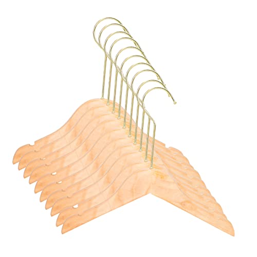 Cabilock Long-Lasting Wooden Baby Hangers 10pcs Boys and Girls Coat Hangers for