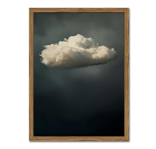 Dark Moody Cloud Wall Art Vintage Sky White Cloud Wall