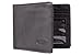 Big Skinny Men's RFID Blocking Leather Bifold, Holds Up to 25 Cards, Black