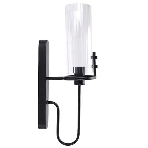 Aplique de pared negro de diseño moderno con acabados en cristal pulido
