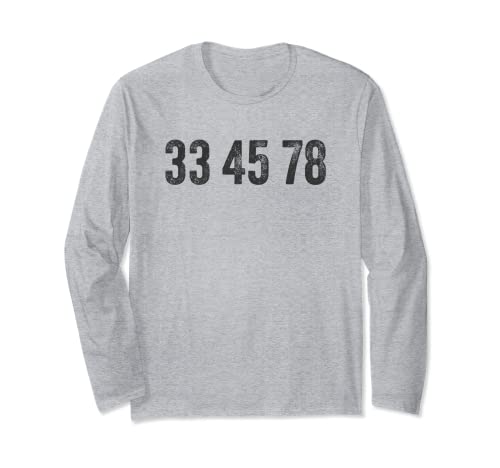 33 45 78 RPM Vinile Collezionista Audiophile Meme Regalo Maglia a Manica