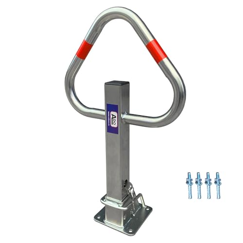 ADO   Barrera para aparcamiento abatible manual con cerradura kali, barreras para parking para reservar su plaza de aparcamiento (1  Barrera)