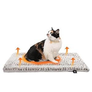 Mora Pets Wärmedecke für Katze Selbstheizende Katzendecke Selbstwärmend Decke Heizdecke für Katzen und Hunde Ohne Strom, Katzendecke Flauschig & Weich, Wendbar - Doppelter Komfort, 70 x 46 cm