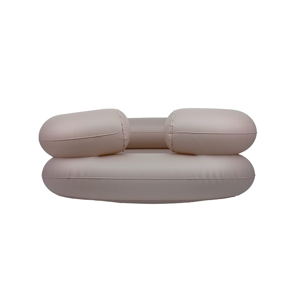 Mobiclinic, Lavacabezas hinchable, Portátil, Lavabo de champú inflable, Para ancianos y discapacitados, Tubo drenaje, Sin accesorios, Blanco