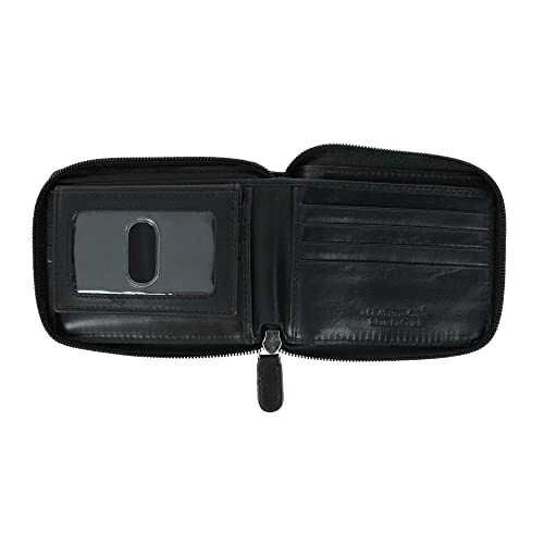 Mancini Mens Leather RFID Secure Zip Around Wallet3