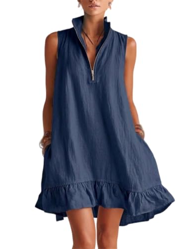 Robe courte mini anti-chaleur fluide et ample pour camoufler les complexes avec style