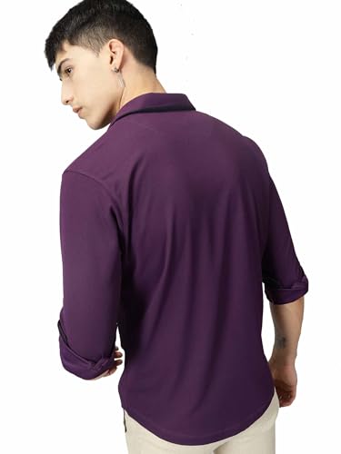 Image of STELLERS Men's Premium Full Sleeve Shirt | Feather Touch Feel| Regular Fit| Odour Resistant| Anti-Static| Wrinkle Free| Quick Dry | Stretchable| Lightweight| Sweat-Proof