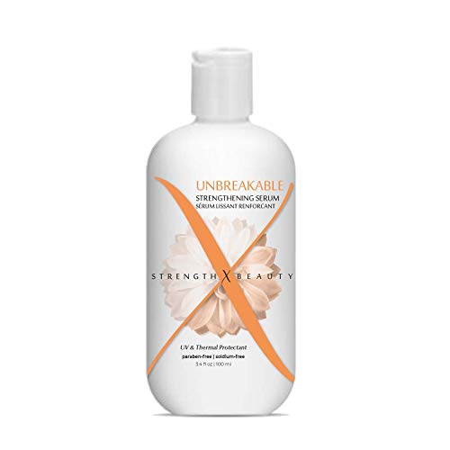 Strength x Beauty - Unbreakable Strengthening Serum - Thickening Power Balm for Strengthening Fine, Weak or Damaged or Fragile Hair with Thermal & Anti-Breakage Protection