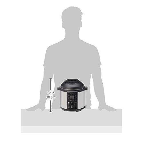 Amazon Basics - Vaporizador eléctrico multiuso 23 en 1, 5,5 l, 1000 W, acero inoxidable cepillado,...