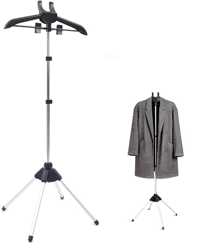 Image of 24x7 eMall Clothes Display Stand Hanger Rack For Shops Retailers, Steam Iron Stand Adjustable 3-Height Tripod Foldable Clothing Rack For Air Drying, Ironing & Storage., 430 x 20 x 860 mm