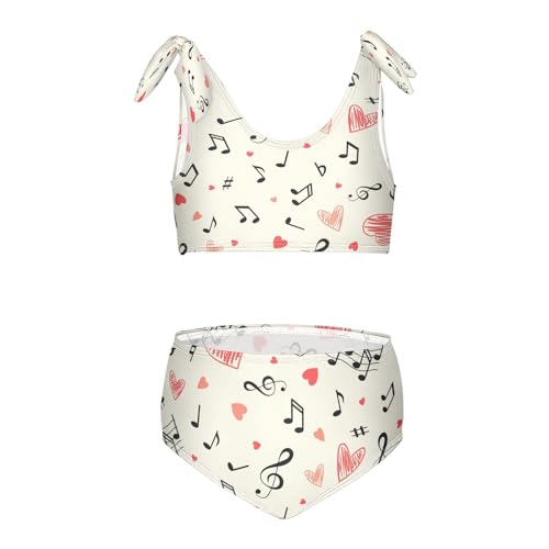 Image of QUGRL Girls Swimsuit Two Piece Swimwear Bathing Suit for Girls Tankini Bikini Set Size 3-12T