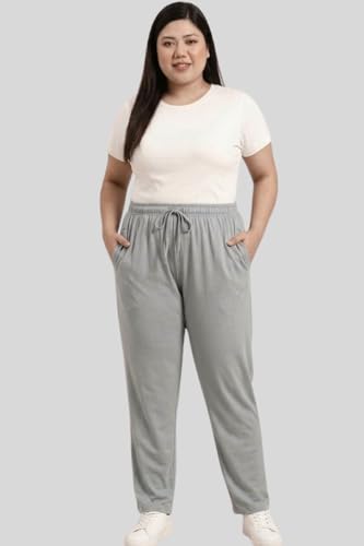 Image of CUPID Women's Cotton Track Pants Regular Fit Lounge Wear Gym Joggers Sports Trouser Night Pants for Ladies