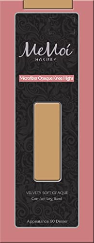 Image of MeMoi Women's Microfiber Opaque 60 Denier Knee Highs