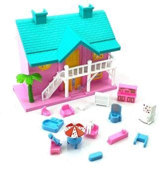 Dollhouse for Girls Funny Doll House Play Set for Girls and Kids with Openable Door with Furniture Dollhouse
