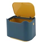 Pomya Cat Litter Trash Can, Multifunctional Cat Litter Disposal Bin with Odor Control for Home, Press Seal Lid, 7.09x4.92x5.12in