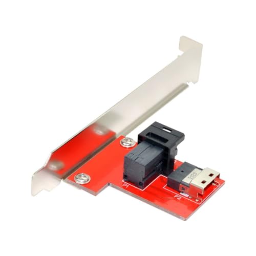 ChenYang CY Slimline SAS SFF-8654 PCI-Express 4.0 a HD SFF-8643 PCBA - Adaptador hembra con soporte
