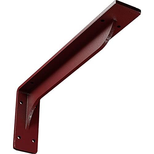 Ekena Millwork BKTM02X14X05EBHRE Steel Bracket Embrey, 2"W x 14"D x 5 1/4"H, Hammered Bright Red